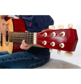Boogie Bee Holzgitarre mit 6 Saiten, 75 cm