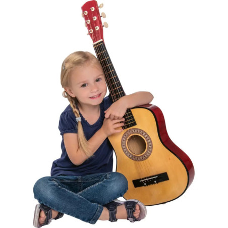Boogie Bee Holzgitarre mit 6 Saiten, 75 cm