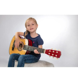 Boogie Bee Holzgitarre mit 6 Saiten, 75 cm