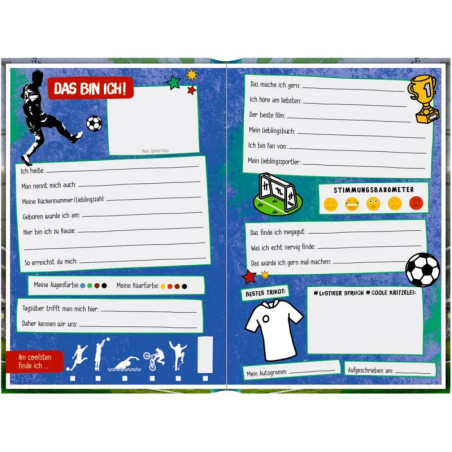 Taschenbuch Freundebuch  Meine Freunde - Fußball  sortiert