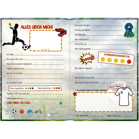 Taschenbuch Freundebuch  Meine Freunde - Fußball  sortiert Taschenbuch Freundebuch  Meine Freunde - Fußball  sortiert