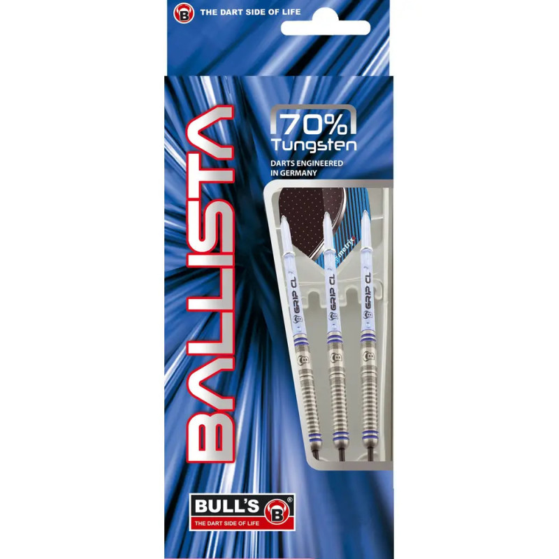 Three Bulls Ballista Darts im Blister, 70 % Wolfram, mit blau-silbernen Designelementen. Three Bulls Ballista Darts im Blister, 70 % Wolfram, mit blau-silbernen Designelementen.