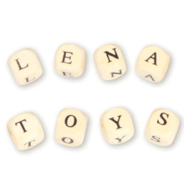 LENA® Holz Buchstabenwürfelperlen 300-teilig