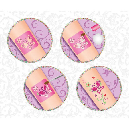 LENA® Fashion Glitter Tattoo, Faltschachtel