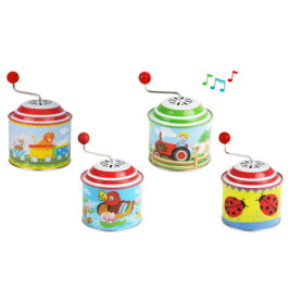 Bolz by LENA® Musikdrehdose Sortiment, 4-fach sortiert, Display