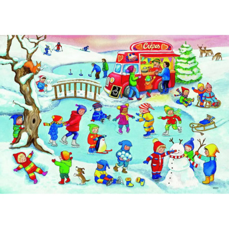 Ravenburger 5057 Puzzle Freizeit am See 2 X 24 Teile