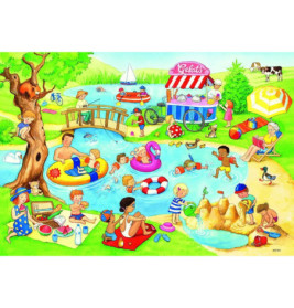 Ravenburger 5057 Puzzle Freizeit am See 2 X 24 Teile