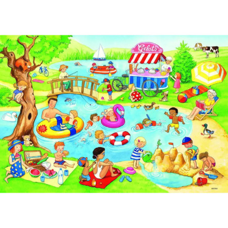 Ravenburger 5057 Puzzle Freizeit am See 2 X 24 Teile