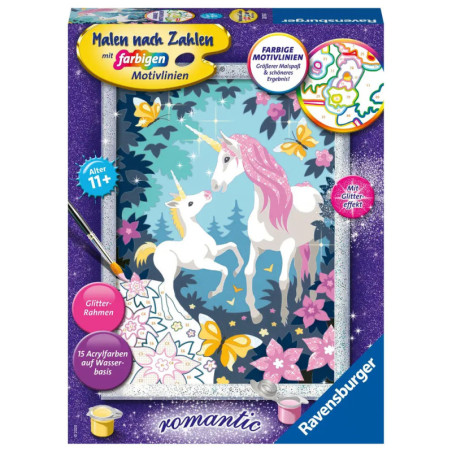 Ravenburger 28516 Malen nach Zahlen Einhornmagie Malen nach Zahlen Serie Romantic