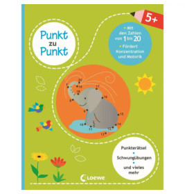 Punkt zu Punkt - Mit den Zahlen von 1 bis 20 (grün)