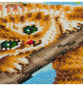 Crystal Art Leinwand Kätzchen mit Kirschen 30x30 cm