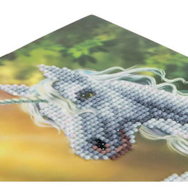 Crystal Art Grußkarte Einhorn im Sonnenschein 18x18cm