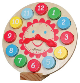 SpielMaus Holz Lernuhr