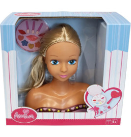 Amia Schmink-und Frisierkopf mit Zubehör, 27 cm