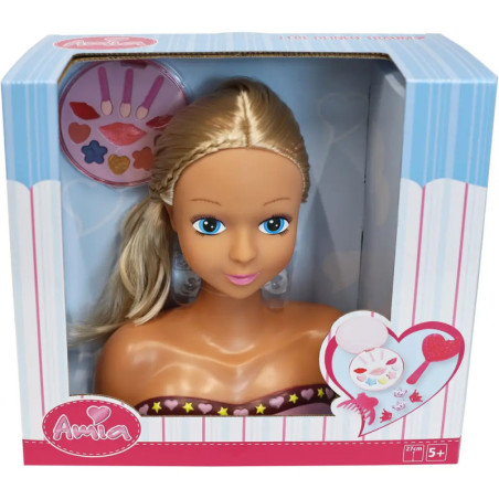 Amia Schmink-und Frisierkopf mit Zubehör, 27 cm