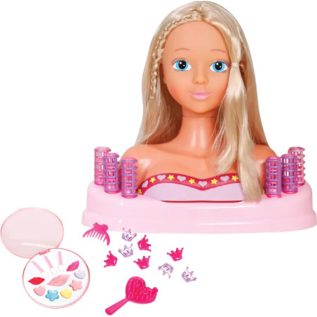 Amia Schmink-und Frisierkopf mit Zubehör, 27 cm