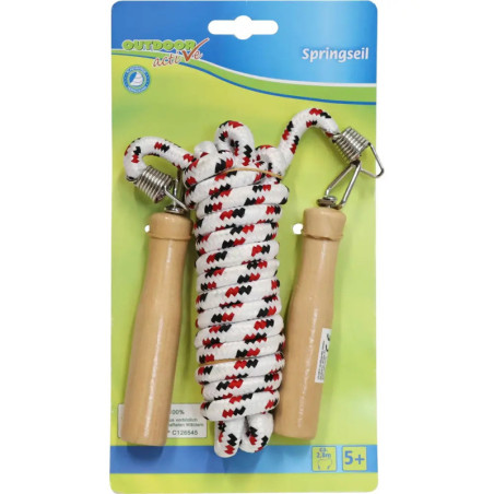 Outdoor active Springseil mit Holzgriffen, Länge 280 cm Outdoor active Springseil mit Holzgriffen, Länge 280 cm