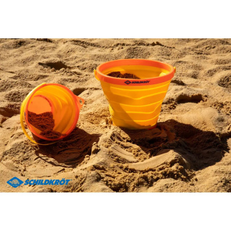 Schildkröt Funsports - Kunststoff FALTEIMER (Folding Bucket), Farbe:gelb / rot