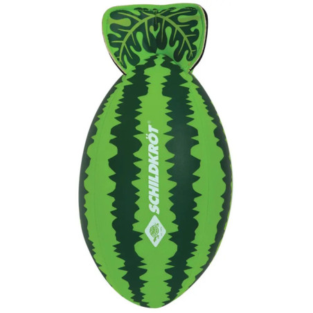 Grüner Fußball mit Wassermelonenmuster, beschriftet mit SCHILDKRÖT in weißen Buchstaben.