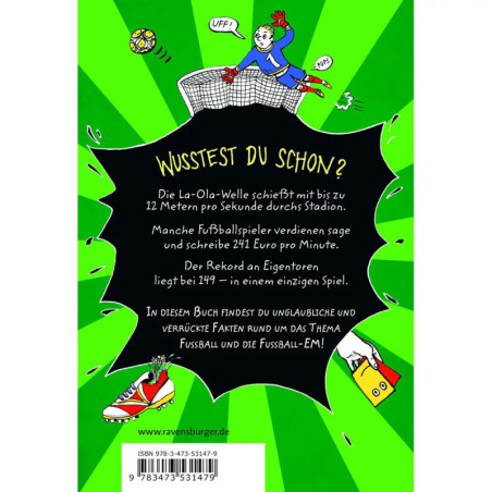 Ravenburger 53147 Verrückte Fakten für coole Jungs. Fußball-Edition Sach-RTB Ravenburger 53147 Verrückte Fakten für coole Jungs. Fußball-Edition Sach-RTB