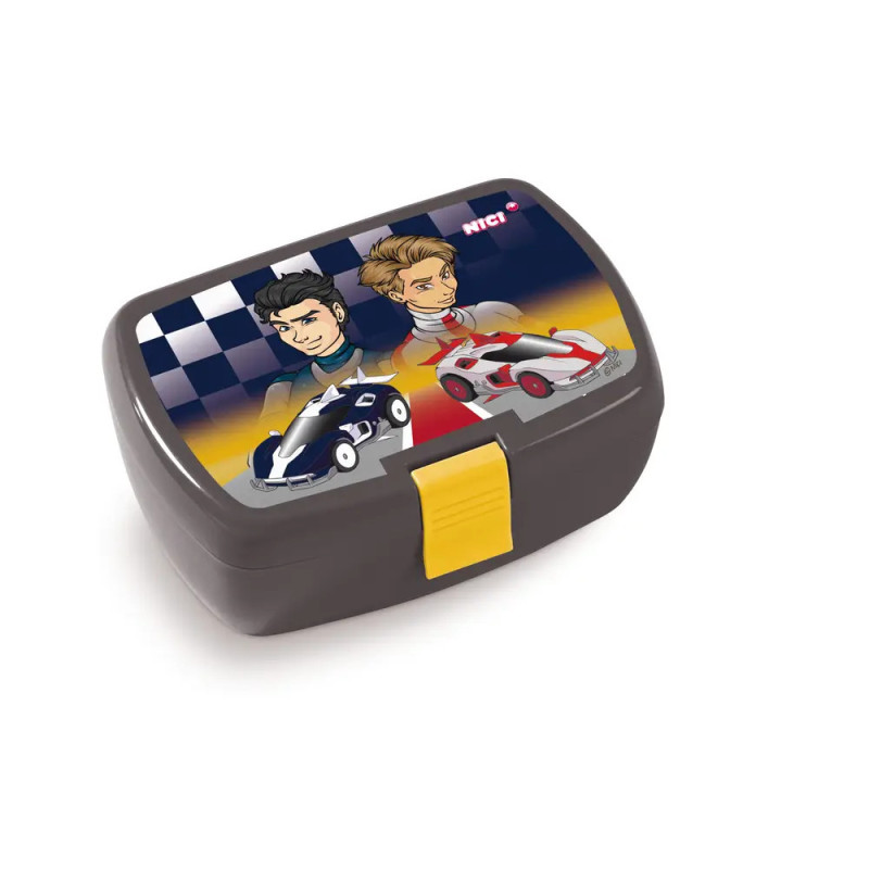 Brotdose, Autorennen, 18x12,5x6,5cm