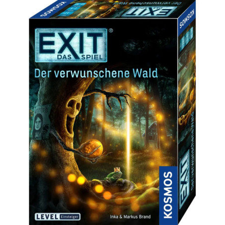 EXIT: Das Spiel - Der verwunschene Wald, Brettspielbox mit leuchtendem Wald und magischem Baum.