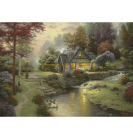 Schmidt Spiele Puzzle Thomas Kinkade Friedliche  Abendstimmung 1000 Teile