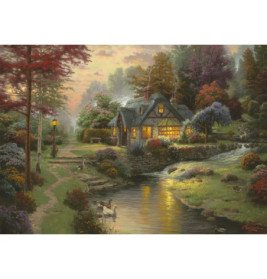 Schmidt Spiele Puzzle Thomas Kinkade Friedliche  Abendstimmung 1000 Teile