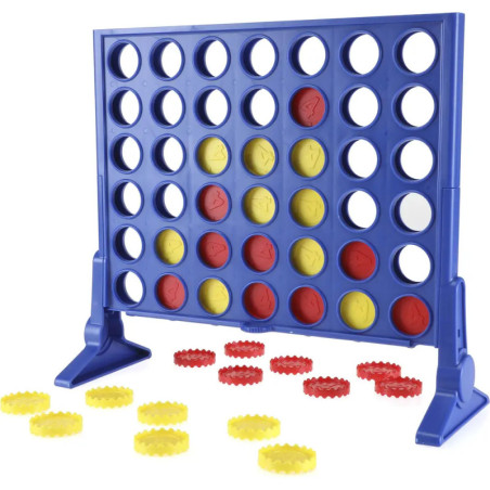 4 gewinnt, Strategiespiel für 2 Spieler, 4 gewinnt Rasterwand, 4 in einer Reihe, Spiel für Kinder ab 6