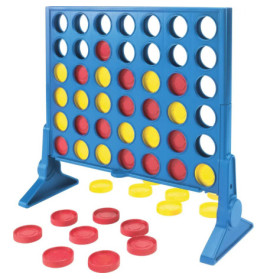 4 gewinnt, Strategiespiel für 2 Spieler, 4 gewinnt Rasterwand, 4 in einer Reihe, Spiel für Kinder ab 6