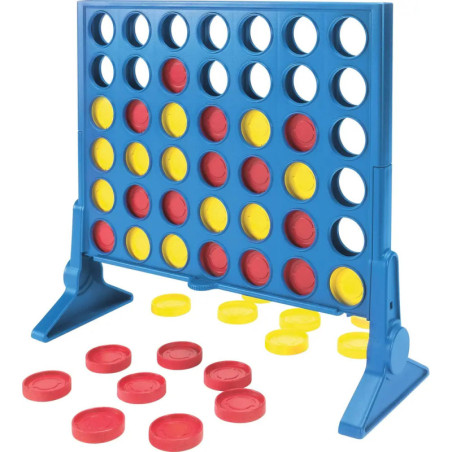 4 gewinnt, Strategiespiel für 2 Spieler, 4 gewinnt Rasterwand, 4 in einer Reihe, Spiel für Kinder ab 6