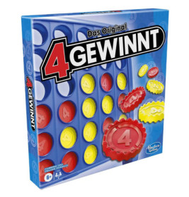 4 gewinnt, Strategiespiel für 2 Spieler, 4 gewinnt Rasterwand, 4 in einer Reihe, Spiel für Kinder ab 6