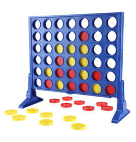 4 gewinnt, Strategiespiel für 2 Spieler, 4 gewinnt Rasterwand, 4 in einer Reihe, Spiel für Kinder ab 6