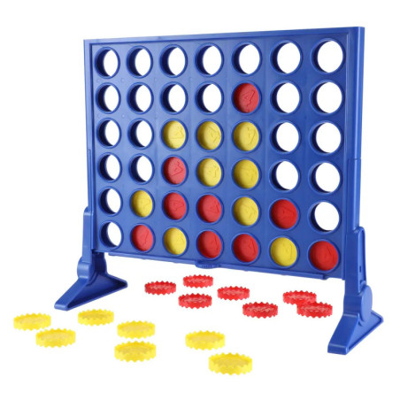 4 gewinnt, Strategiespiel für 2 Spieler, 4 gewinnt Rasterwand, 4 in einer Reihe, Spiel für Kinder ab 6