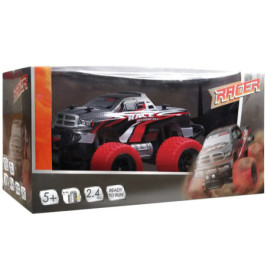 Ferngesteuerter Spielzeug-Lkw mit roten Rädern in Racer-Box, ab 5 Jahren, 2,4 GHz, sofort fahrbereit.