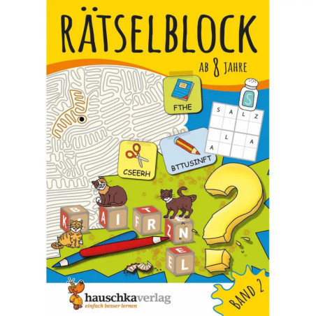 Rätselblock ab 8 Jahre, Band 2, sortiert