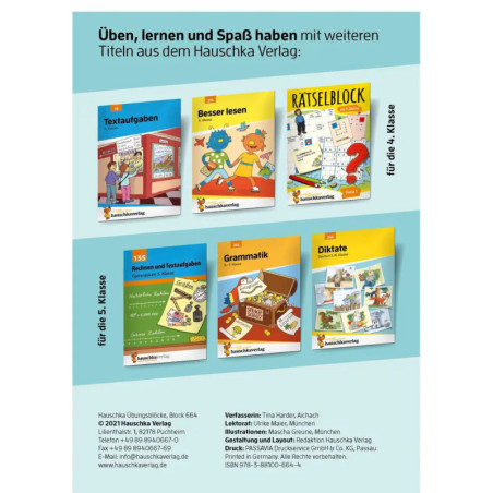 Quer durch die 4. Klasse, Mathe und Deutsch - Übungsblock. Ab 9 Jahre., sortiert