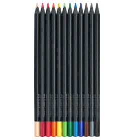 Faber-Castell Buntstifte Black Edition 12er Kartonetui