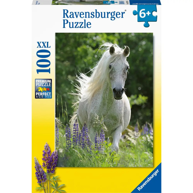 Ravenburger 12927 Puzzle Weiße Stute 100 Teile XXL