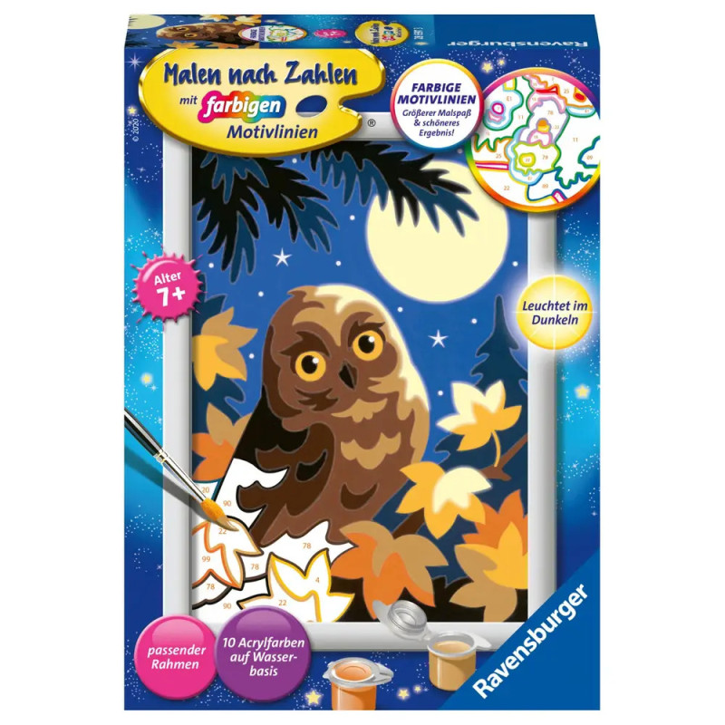 Ravenburger 28697 Malen nach Zahlen Eule im Mondschein Malen nach Zahlen Sonderserie E