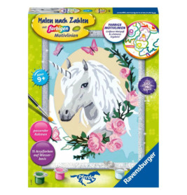 Ravenburger 28763 Malen nach Zahlen Einhorntraum Malen nach Zahlen Serie Pferd