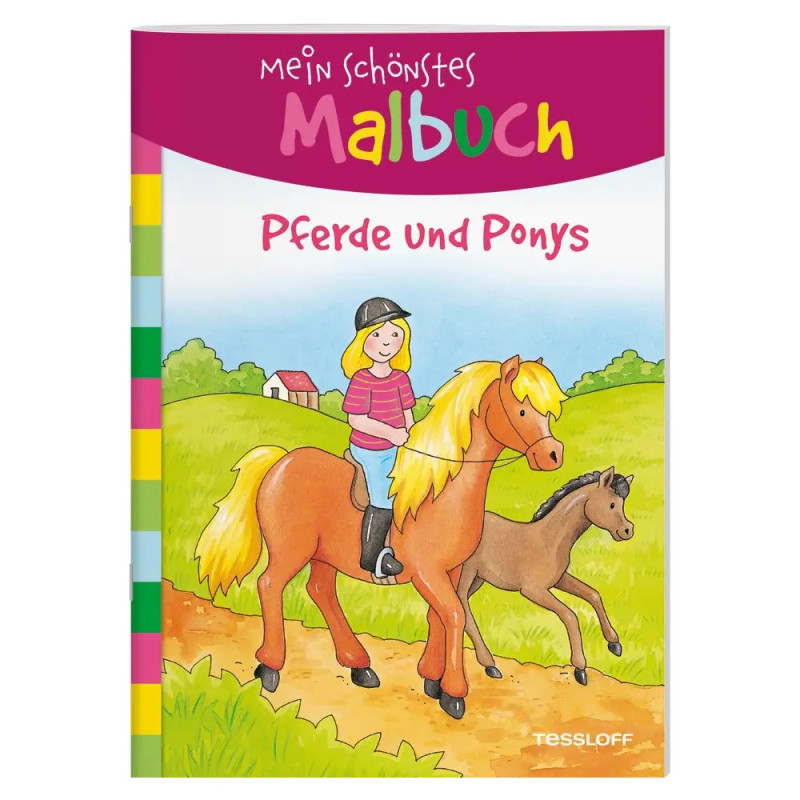 Mein schönstes Malbuch. Pferde und Ponys. Malen für Kinder ab 5 Jahren