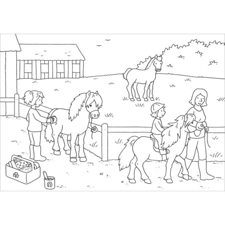 Mein schönstes Malbuch. Pferde und Ponys. Malen für Kinder ab 5 Jahren