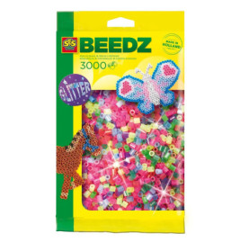 Bügelperlenmix 3.000 Stck. Glitzer