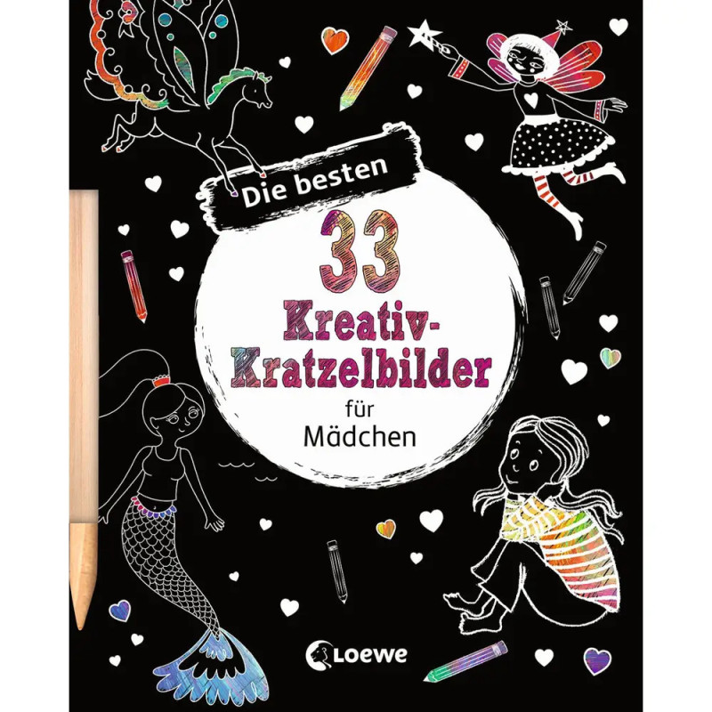 Loewe Die besten 33 Kreativ-Kratzelbilder für Mädchen