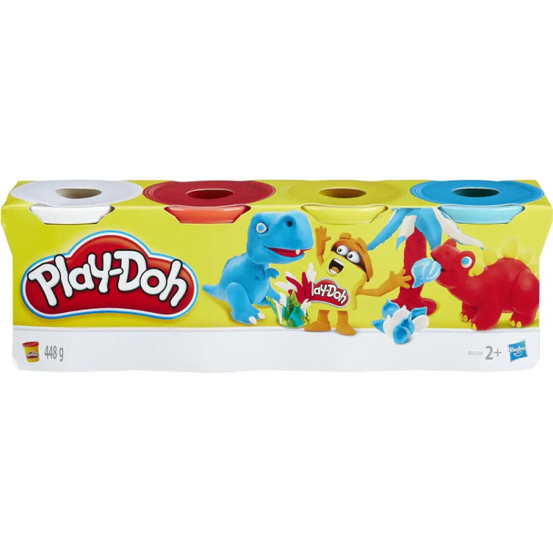 Play-Doh 4er Pack Grundfarben blau, gelb, rot und weiß Play-Doh 4er Pack Grundfarben blau, gelb, rot und weiß