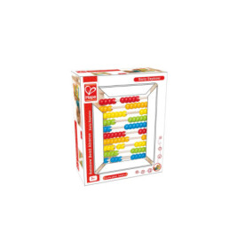 Hape Abakus mit bunten Perlen in Verpackung, geeignet für Kinder ab 3 Jahren.