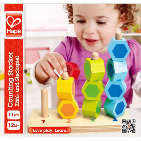 Hape Zählund Steckspiel, 11-teilig Hape Zählund Steckspiel, 11-teilig
