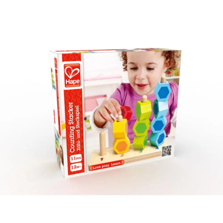 Hape Zählund Steckspiel, 11-teilig Hape Zählund Steckspiel, 11-teilig