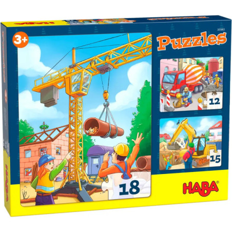 HABA Puzzles Baustellenfahrzeuge